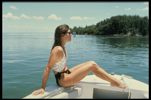 448065 Relaxing On A Boat At Pine Island Sound A4 Photo Print