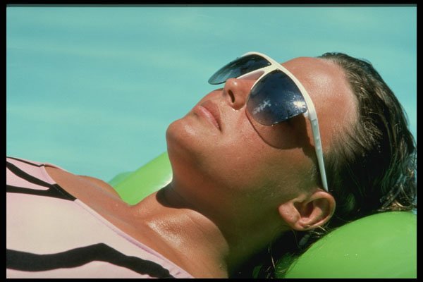 448066 Suntanning At Swimming Pool, Fort Myers Beach A4 Photo Print