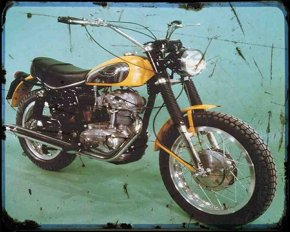 450 Scrambler 70 1 A4 Photo Print Motorbike Vintage Aged