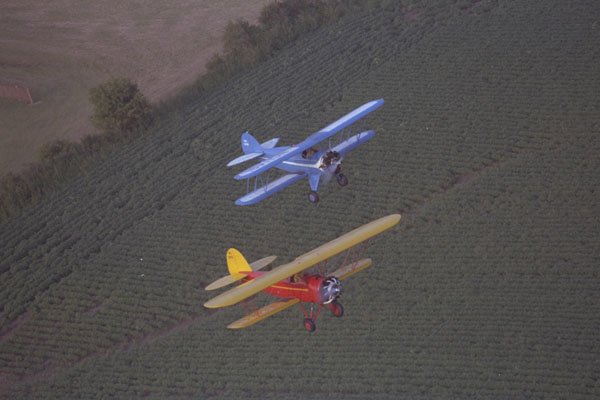 450002 Brunner Winkle, Bird Biplane (foreground) A4 Photo Print