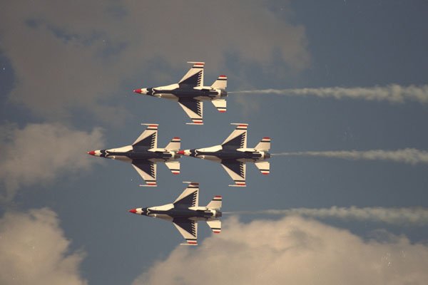 450008 General Dynamics, F 16 Thunderbirds, Reno, Nevada A4 Photo Print