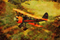 450018 Curtiss Wright Travil Air, Speedwing, 1932 A4 Limited Edition Watercolour Print