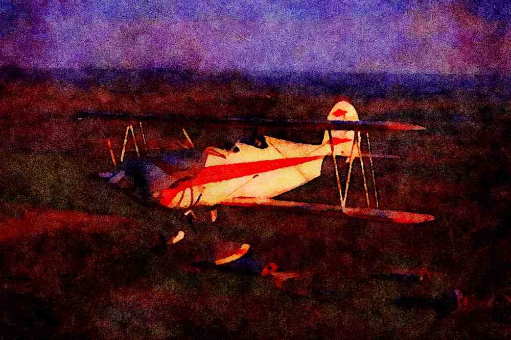 450027 Great Lakes, Sport Trainer, 1975, Justin, Texas A4 Limited Edition Watercolour Print