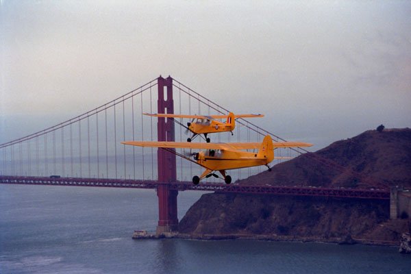 450048 Piper, J 3 Cub (foreground), Aeronca, L 3 (background) A4 Photo Print