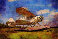 450051 Waco, Cabin Standard, 1937, On Amphibious Floats, Iowa A4 Limited Edition Watercolour Print