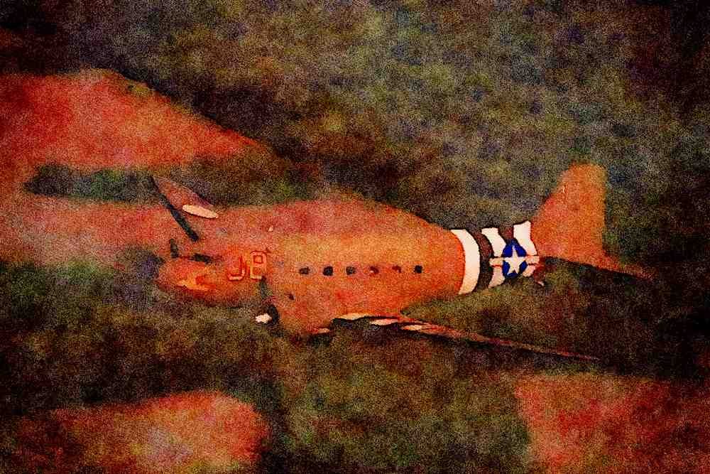 450061 Douglas, C 47, World WarII, Chanute, Kansas A4 Limited Edition Watercolour Print