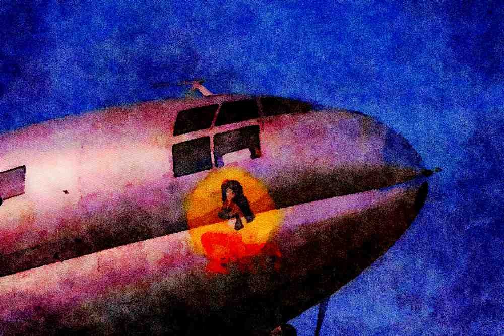 450086 Curtiss, C 46 Commando, 1942, Fairbanks, Alaska A4 Limited Edition Watercolour Print