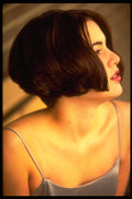 451001 Short Straight Bob, Chin Length, Model Looking Right A4 Photo Print