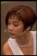 451003 Short Sleek Cut, Forward swept Bob A4 Photo Print