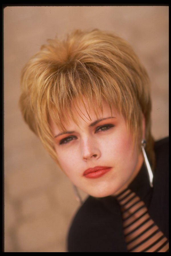 451010 Short Spiked Blonde Hair A4 Photo Print