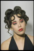 451025 Model With Barrel Curls A4 Photo Print