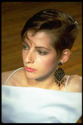 451028 Short Slick Style, Brunette, Dramatic Evening Look A4 Photo Print