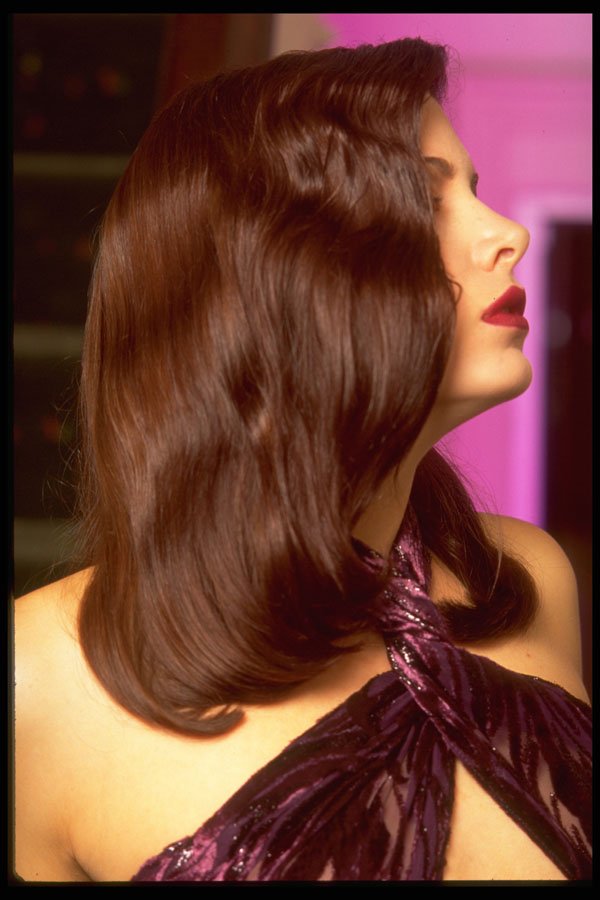 451035 Long, Smooth 40's Look, Side View A4 Photo Print