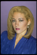 451093 Forward swept Mid length Blonde Hair A4 Photo Print