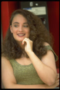 451098 Asymmetrically Styled Curly Perm A4 Photo Print