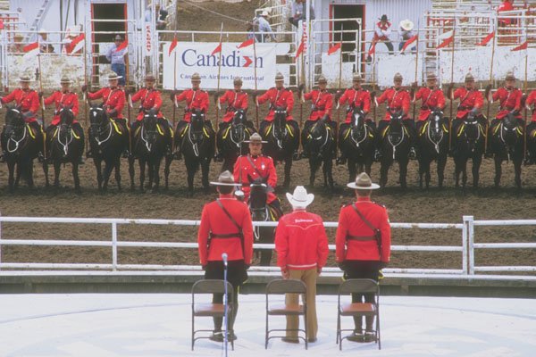454014 The RCMP Musical Ride, Calgary Stampede, Alberta A4 Photo Print
