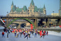 454033 Skaters On The Rideau Canal, Ottawa, Ontario A4 Photo Print