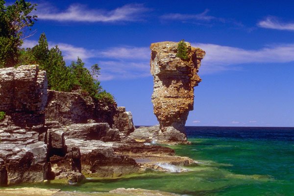 454044 Flowerpot Island, Tobermory, Ontario A4 Photo Print