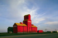 454050 Scarlet Pioneer Grain Elevators, Saskatchewan A4 Photo Print