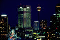 454068 Night View Of The City Center, Calgary, Alberta A4 Photo Print