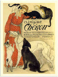 455 clinique cheron cats and dogs theophile alexandre steinlen france 1905 2 Vintage Advert A4 Photo Print