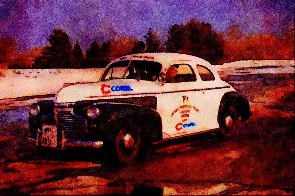 455000 1941 Chevrolet 2 Door Coupe A4 Limited Edition Watercolour Print