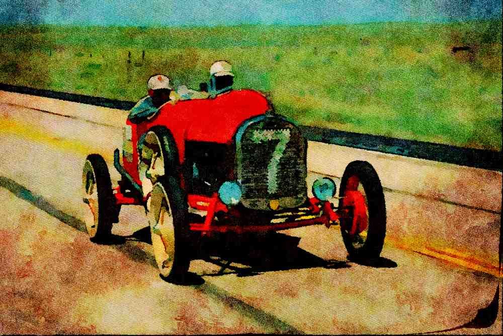 455003 1929 Propane powered Ford Dirt Track Racer A4 Limited Edition Watercolour Print