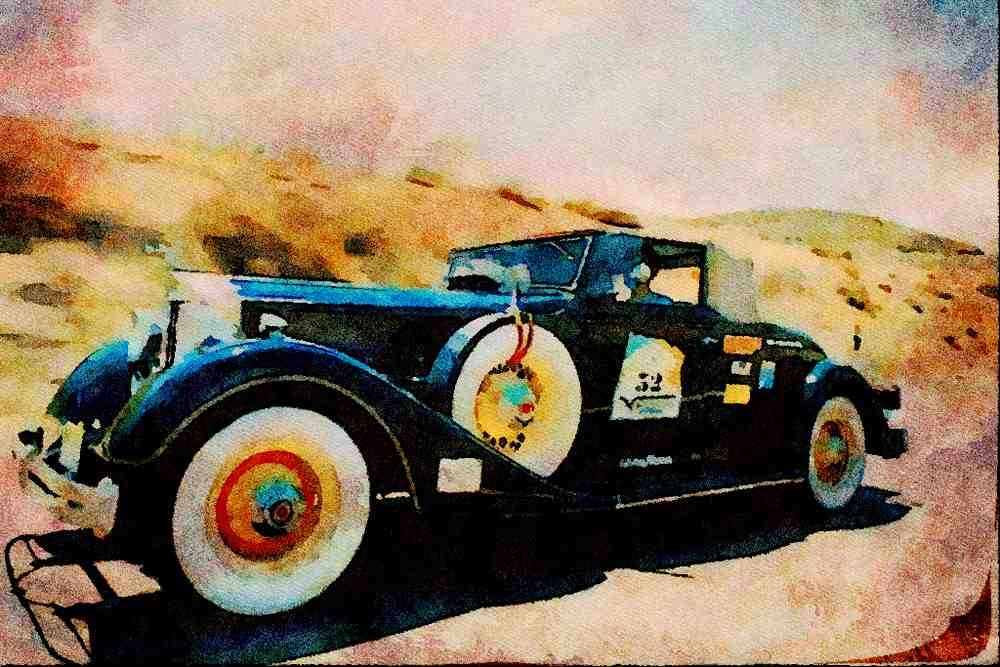 455005 1936 Packard Victoria A4 Limited Edition Watercolour Print