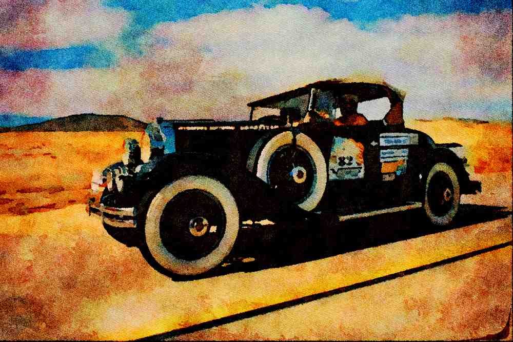 455007 1929 Dodge Roadster A4 Limited Edition Watercolour Print