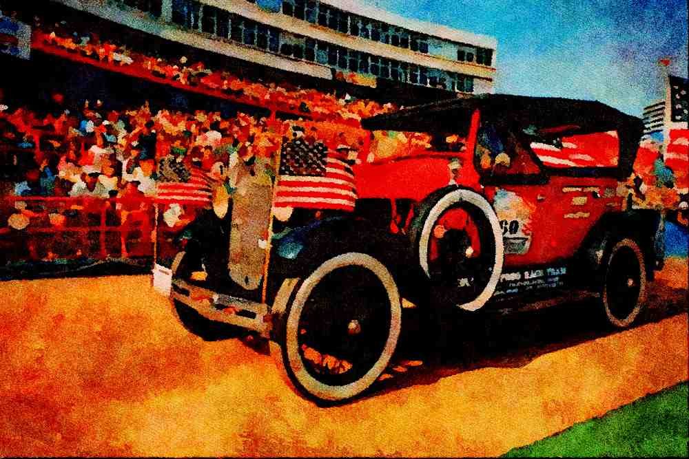 455008 1928 Ford Phaeton A4 Limited Edition Watercolour Print