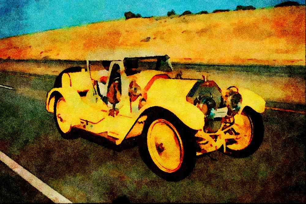 455009 1911 Oldsmobile Autocrat A4 Limited Edition Watercolour Print