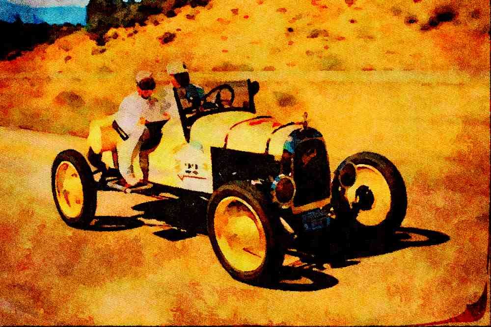 455020 1927 Ford Model _A_ Dirt Track Racer A4 Limited Edition Watercolour Print