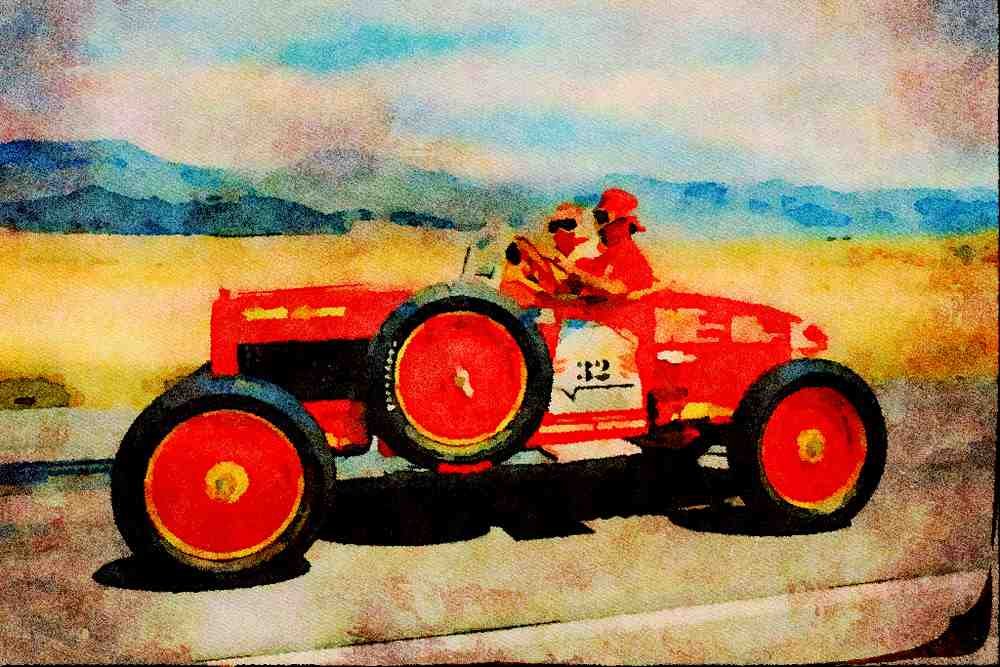 455022 1922 Chevrolet 490 Dirt Racer A4 Limited Edition Watercolour Print