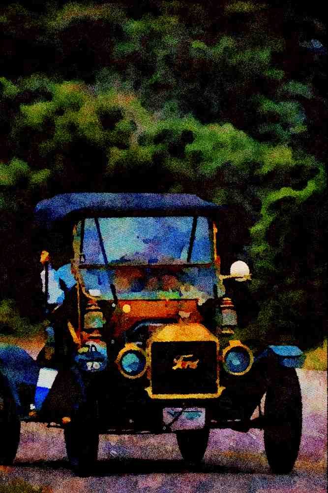 455028 1911 Ford Model _T_ A4 Limited Edition Watercolour Print