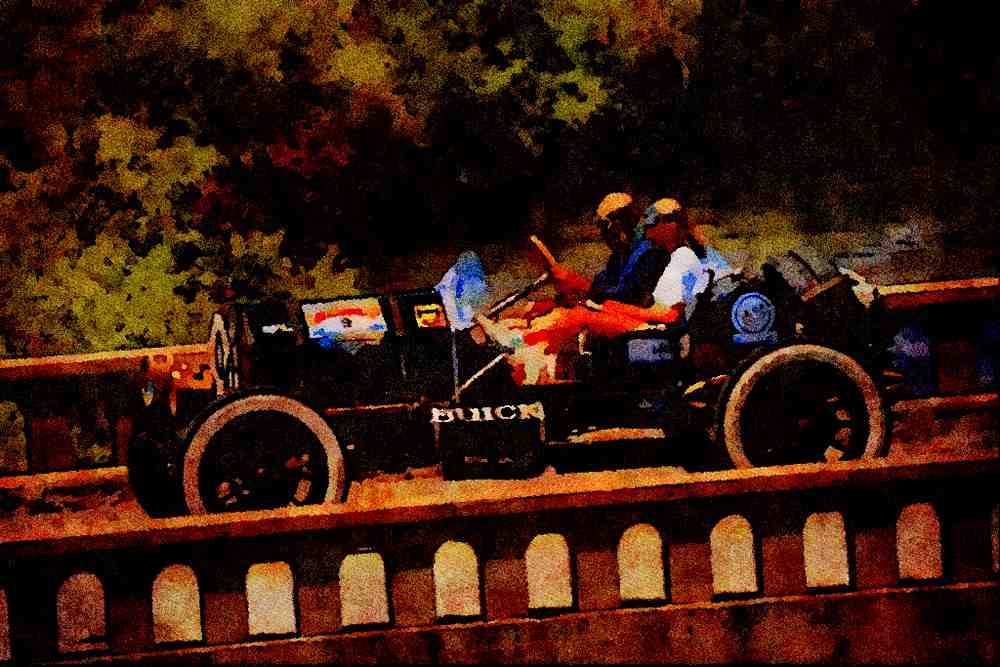 455030 1909 Buick Racer A4 Limited Edition Watercolour Print