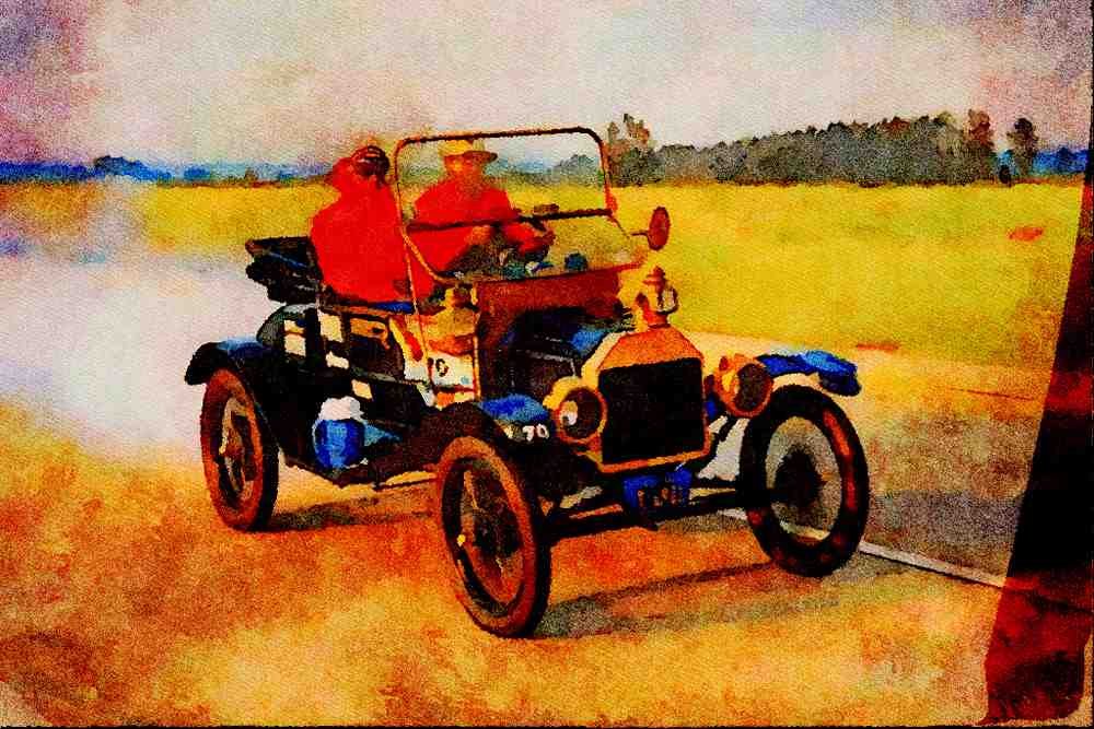 455032 1911 Ford Model _T_ A4 Limited Edition Watercolour Print