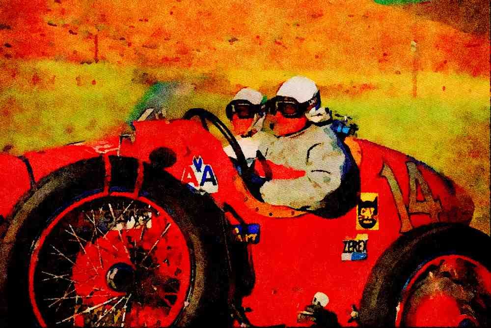455033 1920 Packard Speedway Racer A4 Limited Edition Watercolour Print