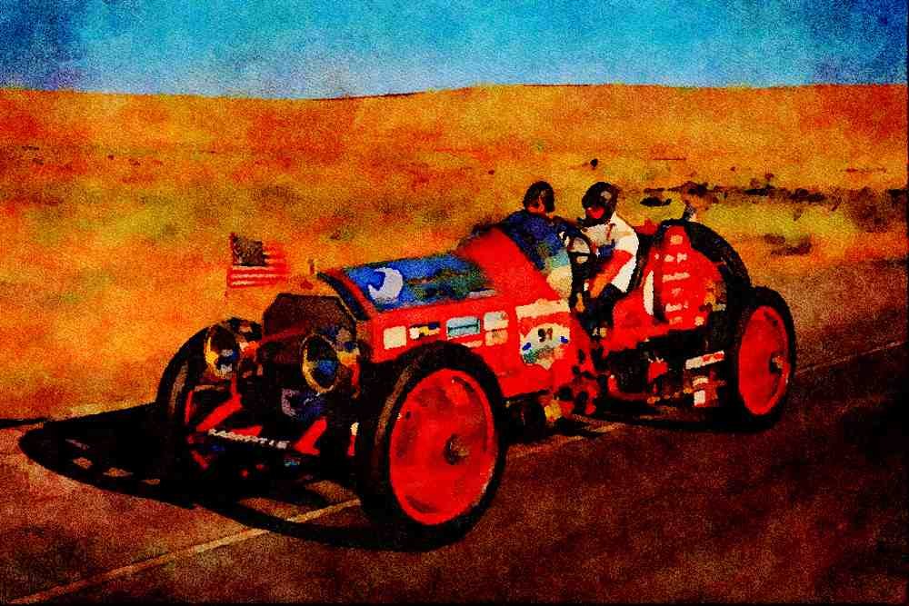 455034 1914 Stevens Duryea Speedster A4 Limited Edition Watercolour Print