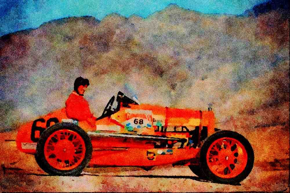455045 1924 Model _T_ Racer A4 Limited Edition Watercolour Print