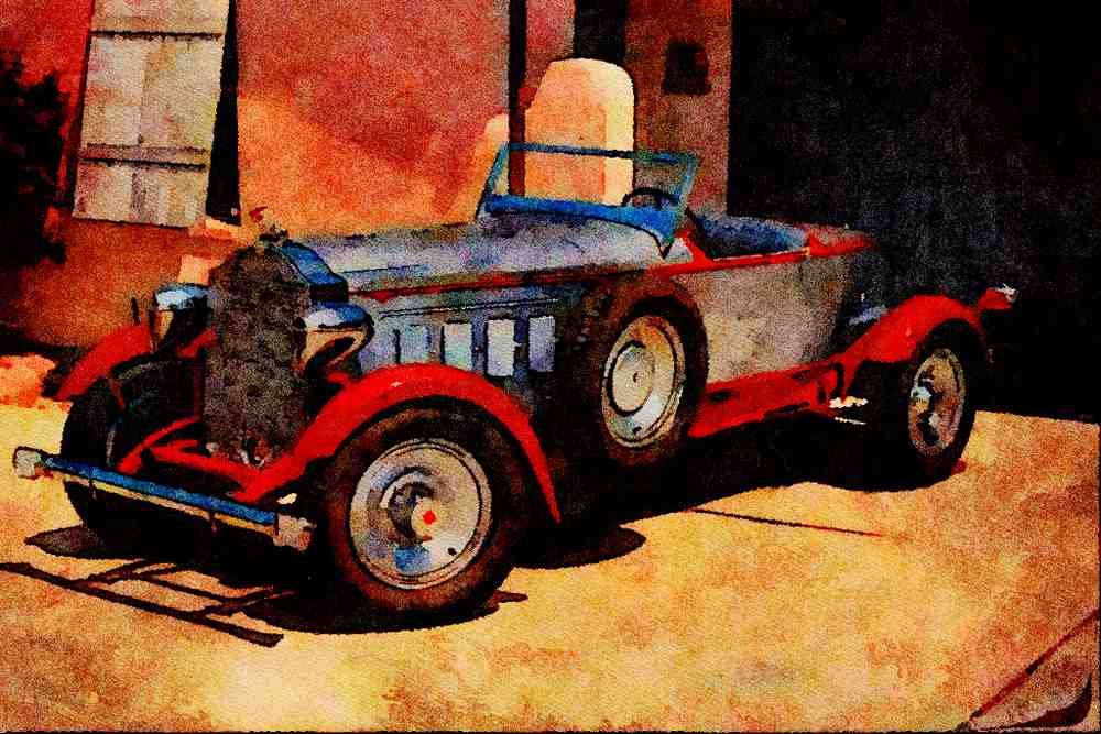 455049 1930 Packard Boattail Speedster A4 Limited Edition Watercolour Print