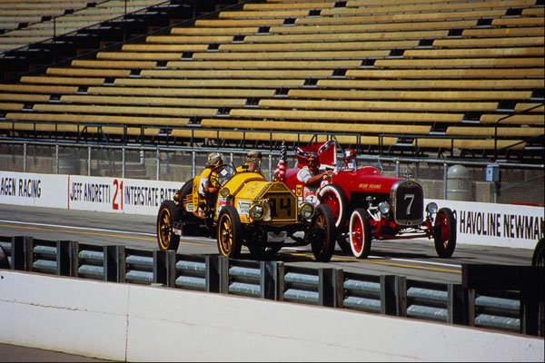 455058 1912 Haynes And 1929 Ford Racer On Track A4 Photo Print