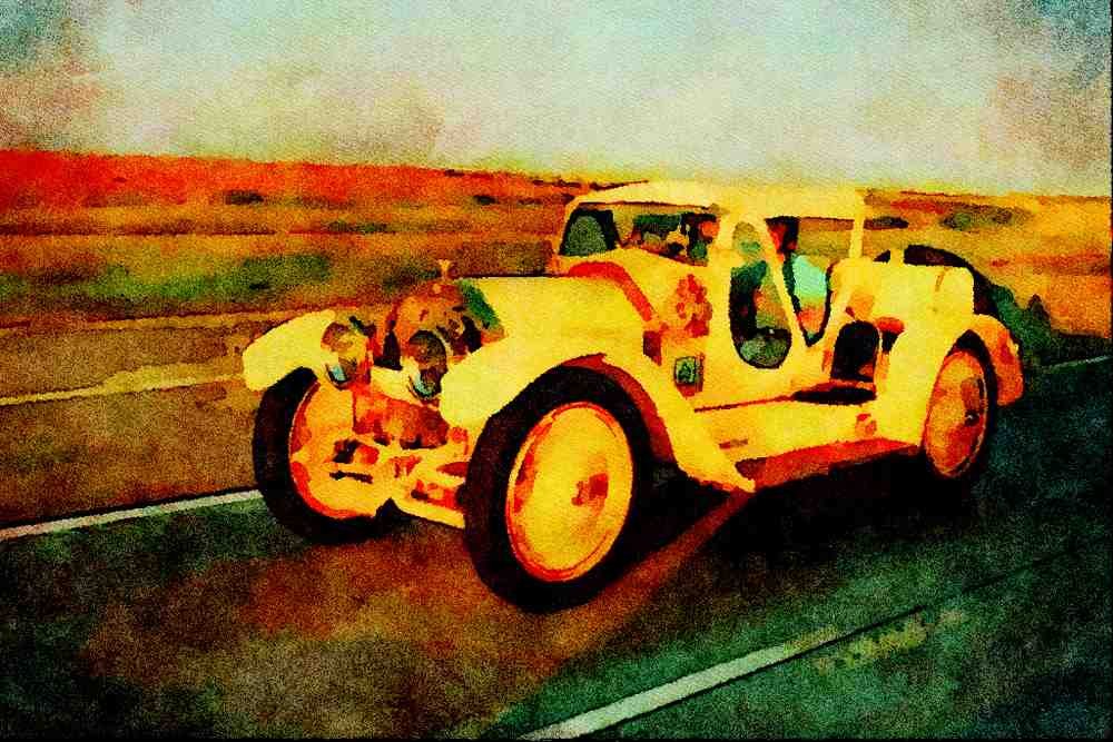 455063 1911 Oldsmobile Autocrat A4 Limited Edition Watercolour Print