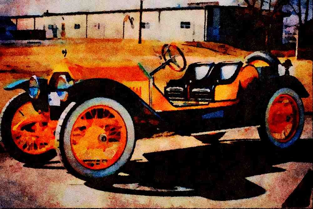 455067 1913 Stutz Bearcat A4 Limited Edition Watercolour Print