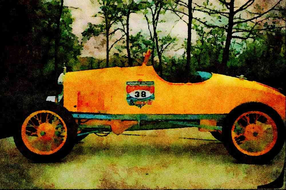 455068 1923 Ford Racer A4 Limited Edition Watercolour Print