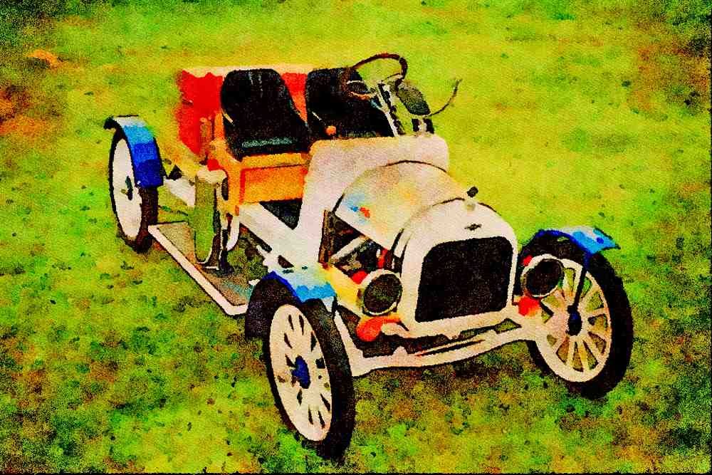 455069 1916 Chevrolet Speedster A4 Limited Edition Watercolour Print