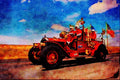 455081 1912 American LaFrance Fire Truck A4 Limited Edition Watercolour Print