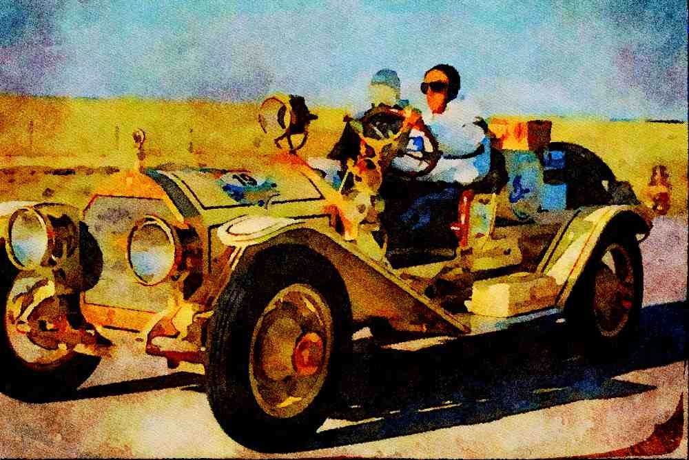 455082 1914 Buick Speedster A4 Limited Edition Watercolour Print