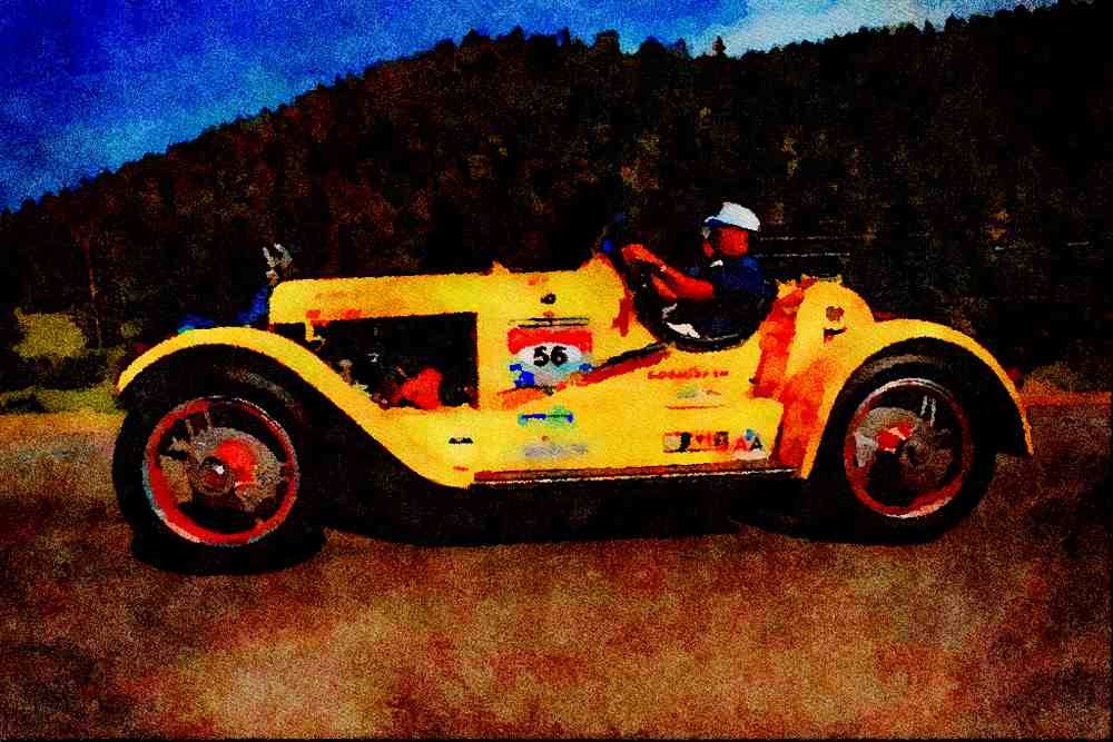 455092 1919 Mercer Board Track Racer A4 Limited Edition Watercolour Print