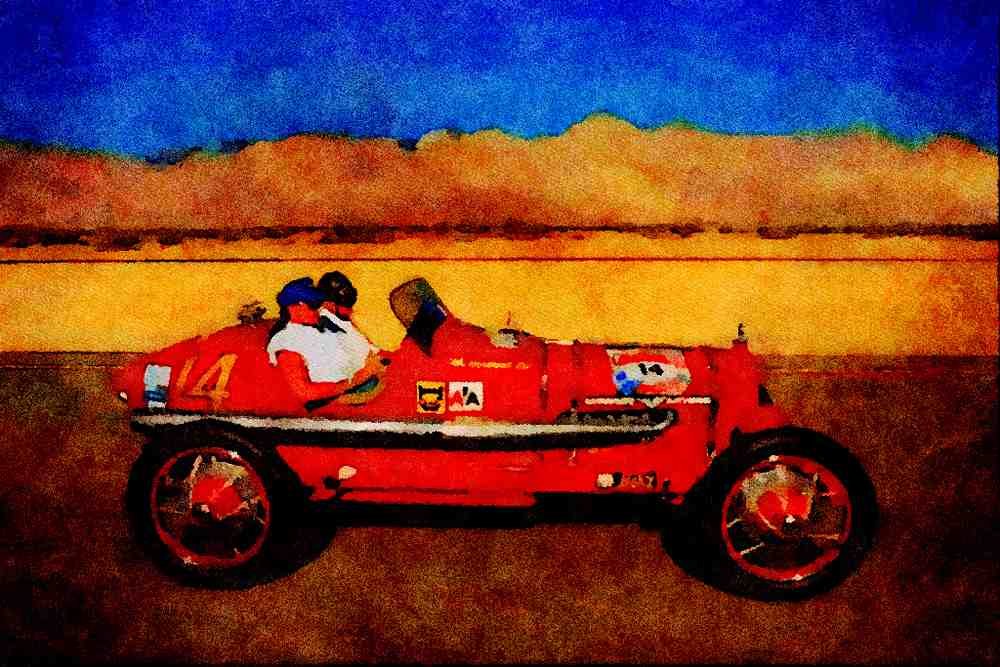455097 1920 Packard Speedway Racer A4 Limited Edition Watercolour Print