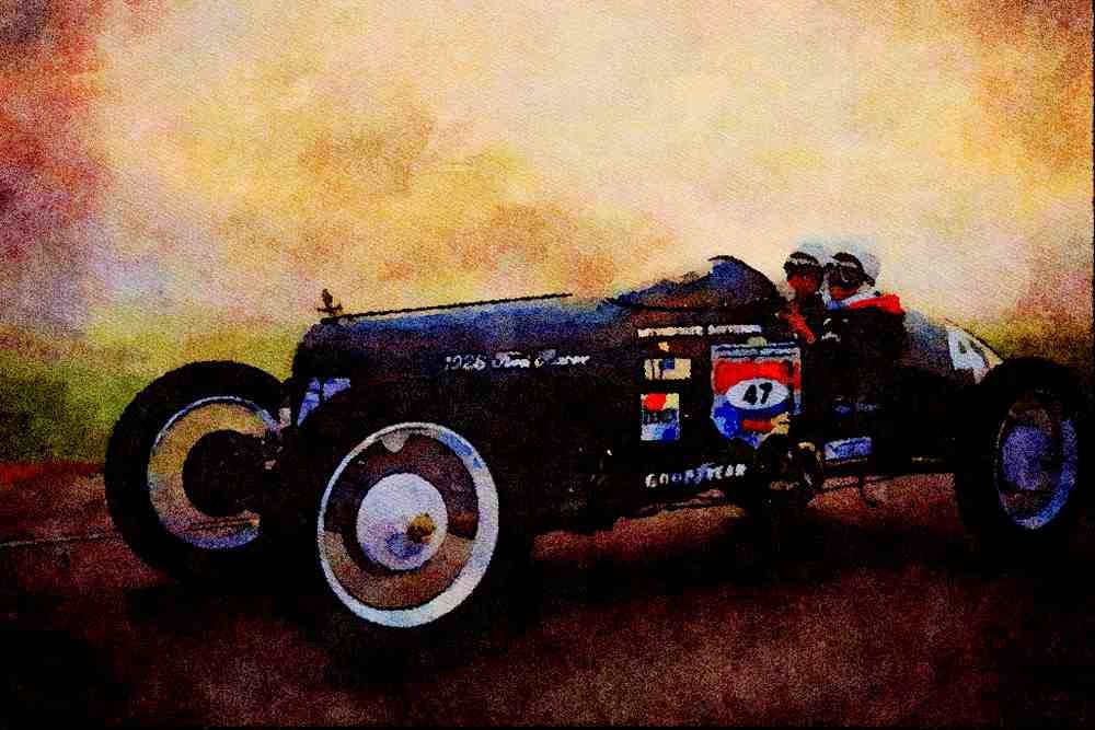 455099 1928 Ford Sprint Racer A4 Limited Edition Watercolour Print